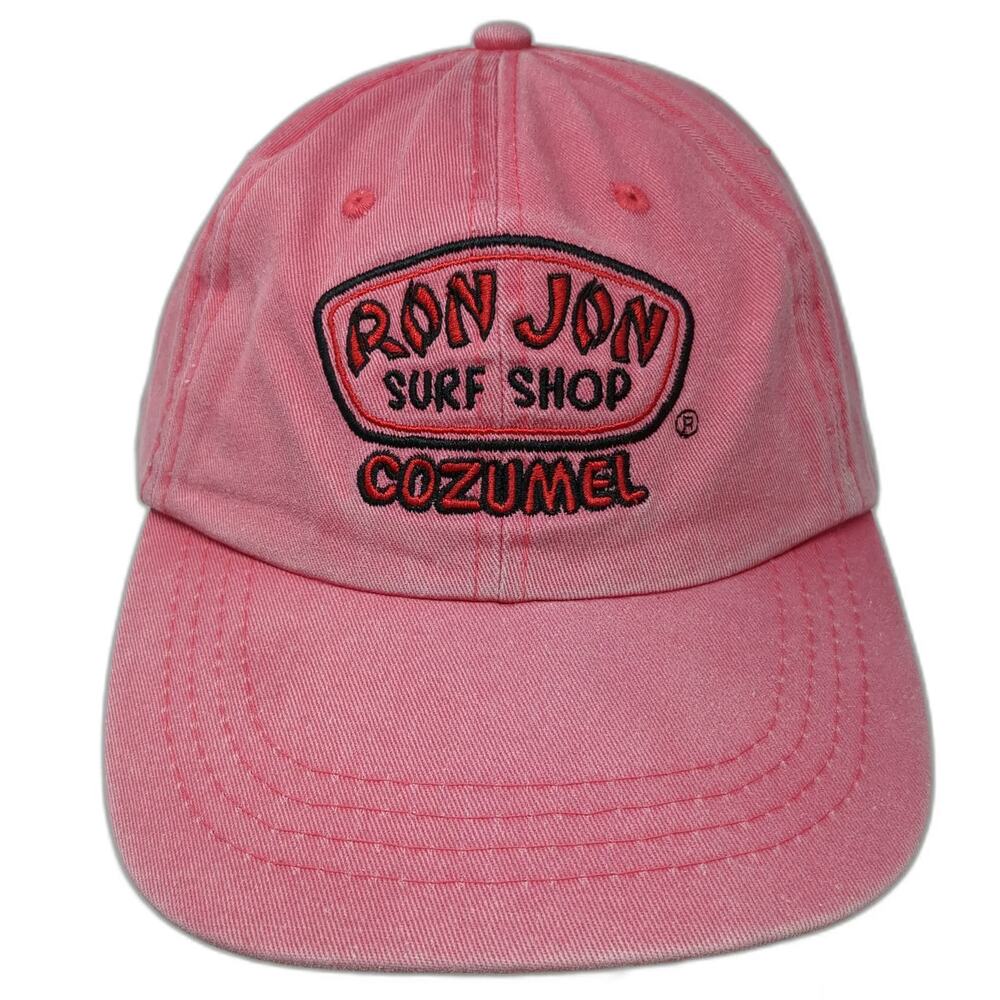 Ron Jon Surf Shop Baseball Cap Red One Size Cozumel Embroidered Strapback Hat